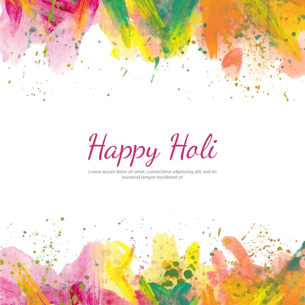Free vector holi background with watercolors