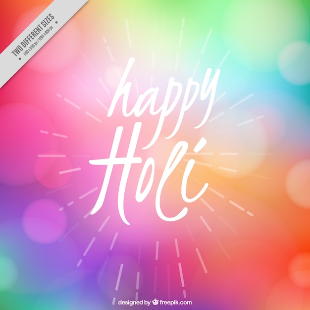 무료 벡터 holi bokeh 배경 흐림