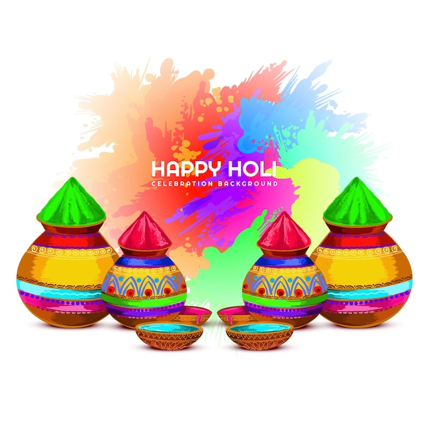 Free vector holi celebration colorful for indian festival background