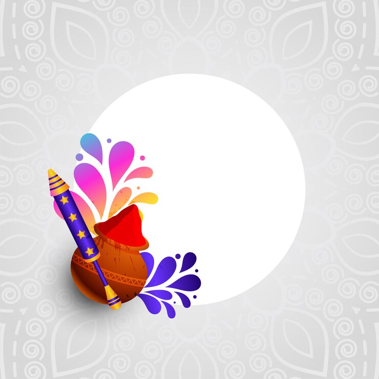 मुफ़्त वेक्टर holi colors and pichkari festival card