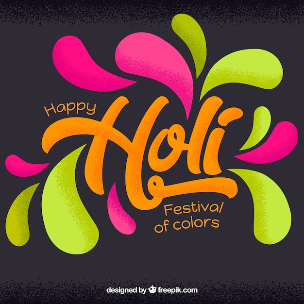 Holi festival background in flat design