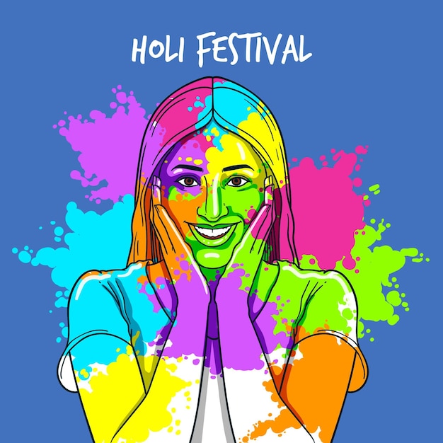 Free vector holi festival background