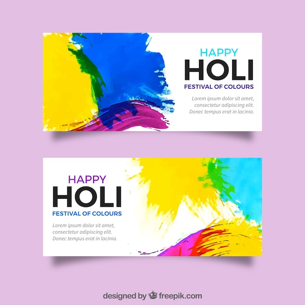 Holi festival banners