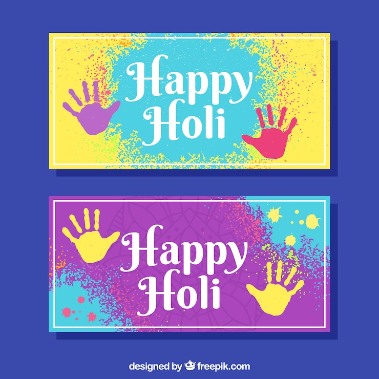 Free Vector holi festival banners