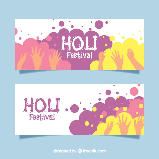 Holi festival banners