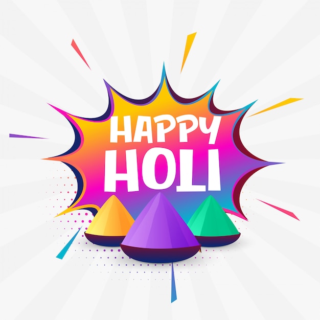 Holi festival colorful background design