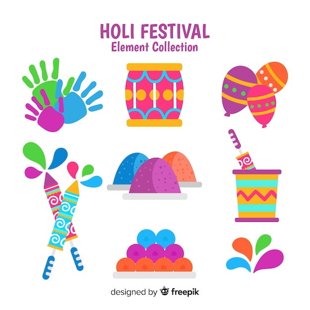 Holi festival element pack