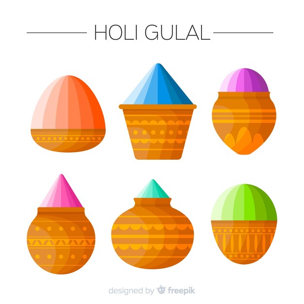 Holi festival gulal collection