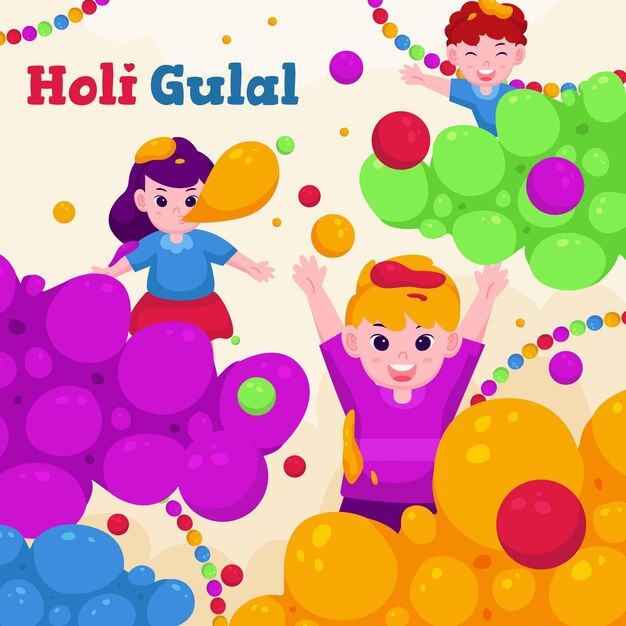 Holi festival illustration