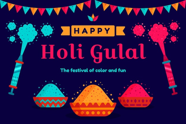 Holi festival illustration