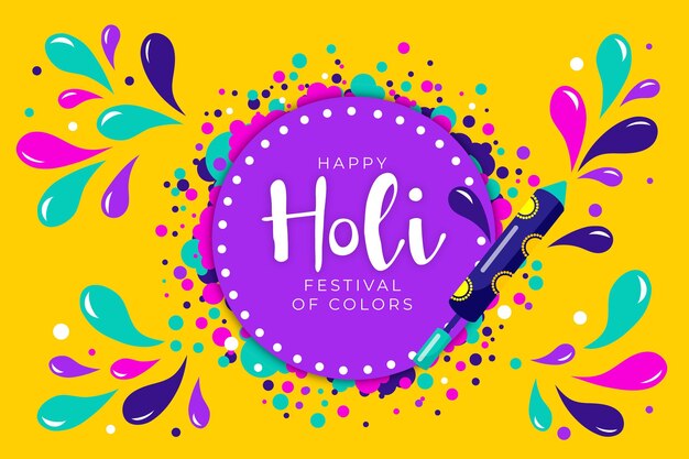 Holi festival illustration