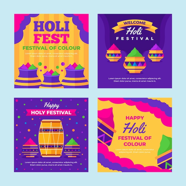 Post di instagram del festival di holi