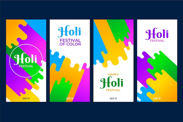 Holi festival instagram stories collection