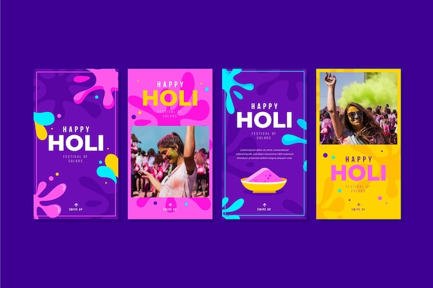 Storie di instagram del festival di holi