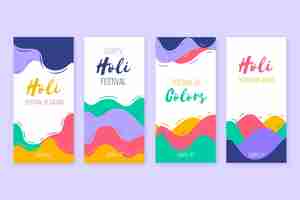 Free vector holi festival instagram stories