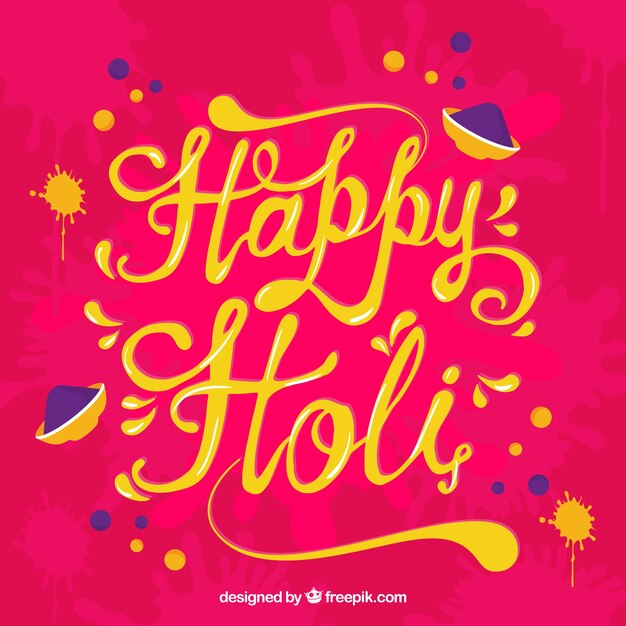 Holi 축제 글자 배경