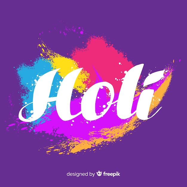 Бесплатное векторное изображение Холи фестиваль штрихов фона