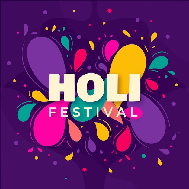 Free vector holi festival wallpaper