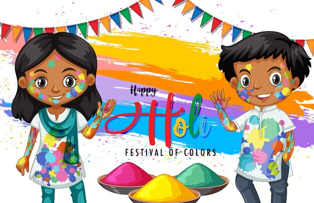 Holi Indian festival poster design