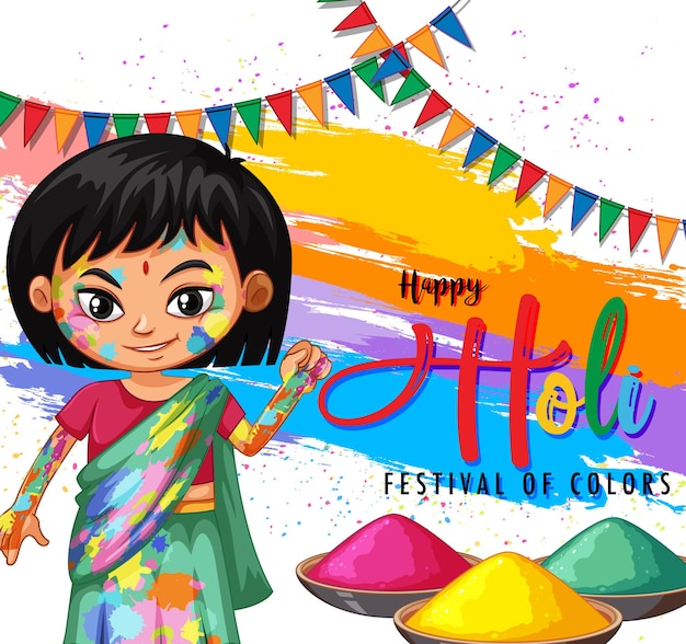 Holi 인도 축제 포스터 디자인