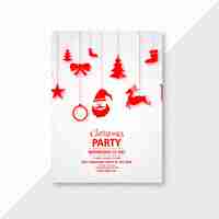 Free vector holiday christmas party flyer