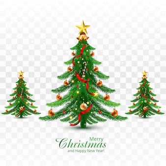 Holiday decorative christmas tree greeting card background