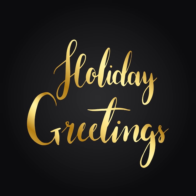 Holiday greetings typography style vector