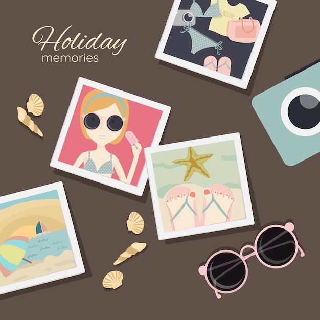 Free vector holiday memories