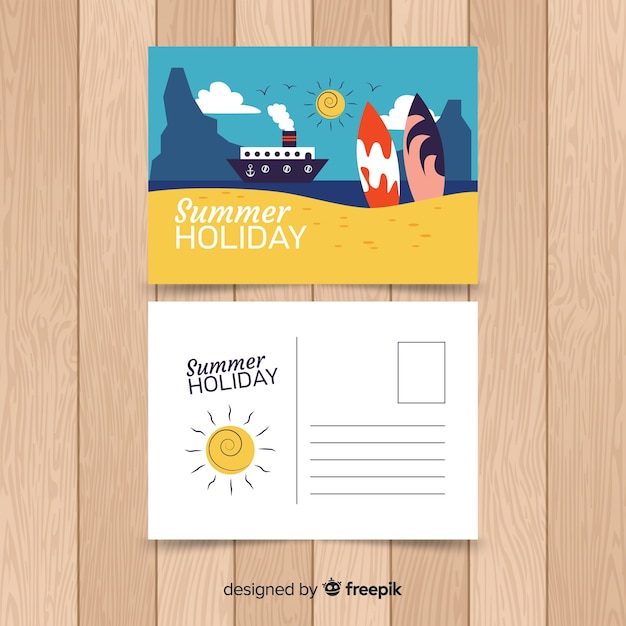 Free vector holiday postcard