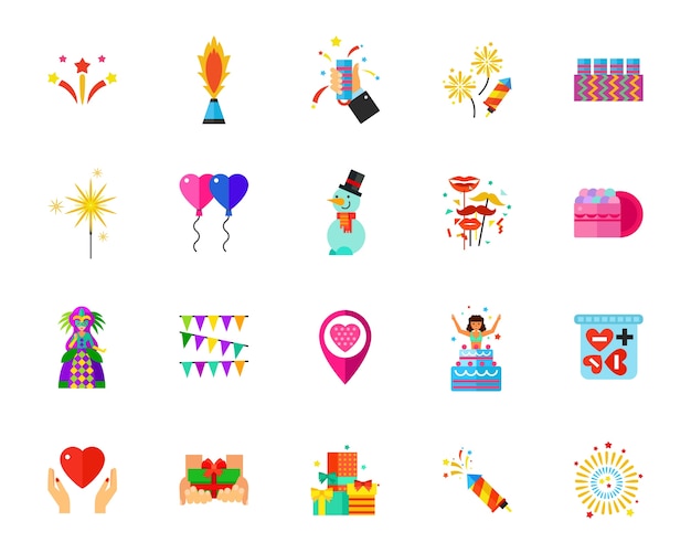 Holidays icon set