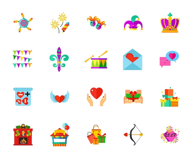 Holidays icon set