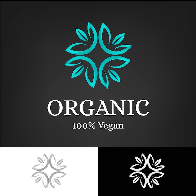 Шаблон логотипа целостной органической концепции