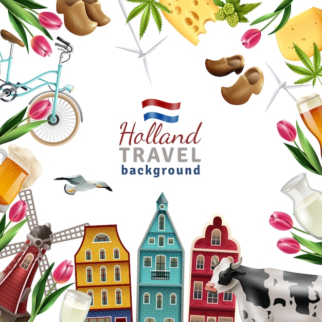 Holland Travel Frame Background Poster