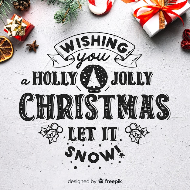 Free vector holly jolly christmas background