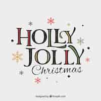 Free vector holly jolly christmas