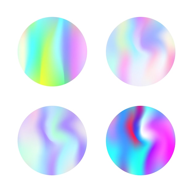 Holographic abstract backgrounds set