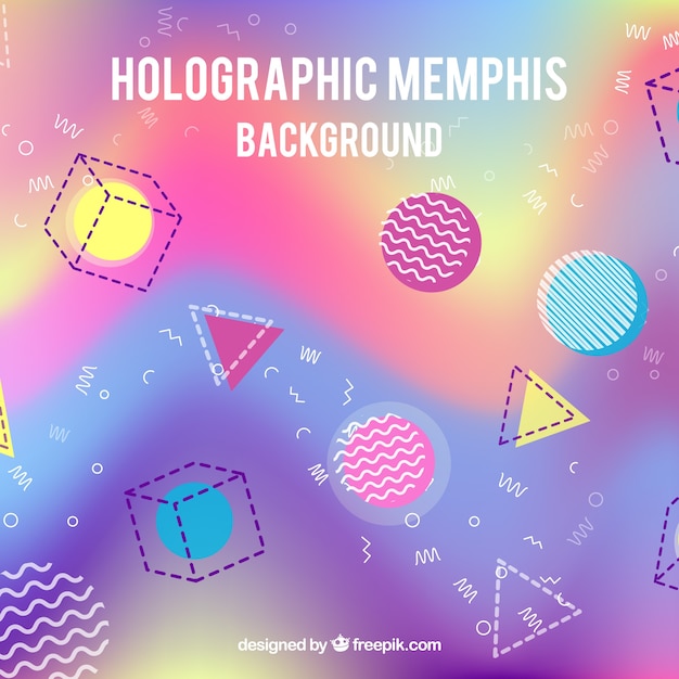 Holographic background with geometric shapes