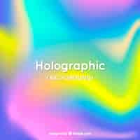 Бесплатное векторное изображение Голографический красочный фон