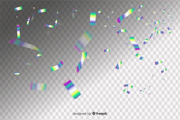 Holographic confetti effect background