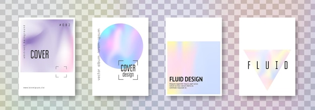 Holographic cover set Abstract backgrounds