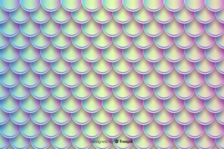 Free Vector holographic duotone mermaid tail background
