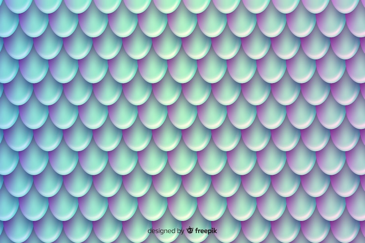 Free Vector holographic duotone mermaid tail background