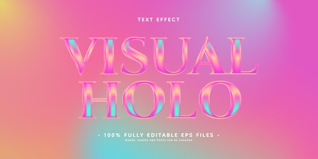 Free Vector holographic text effect