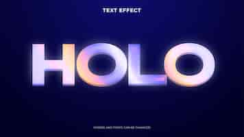 Free vector holographic text effect