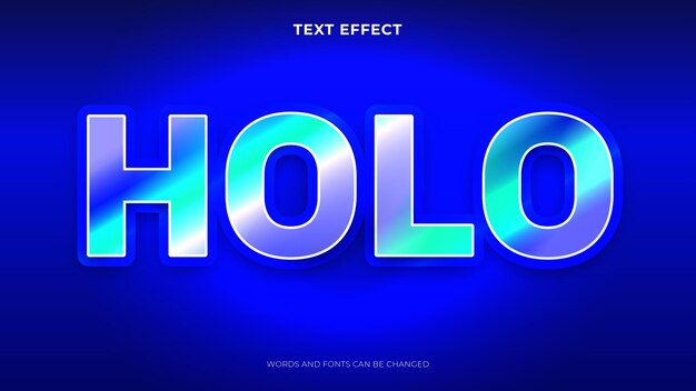 Holographic text effect