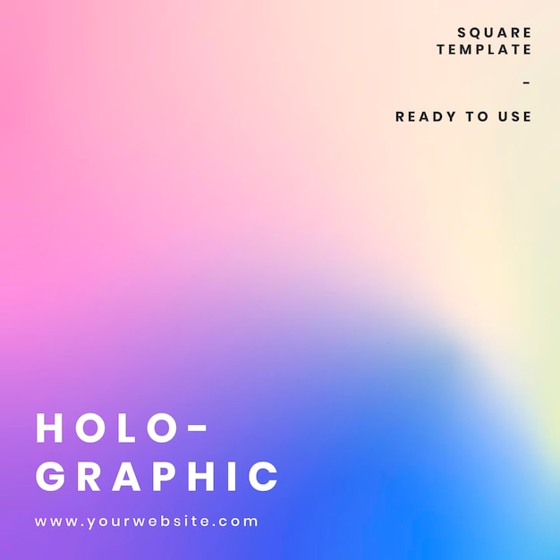 Holographic website banner design 