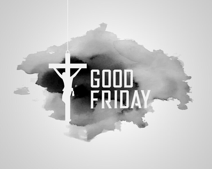 Free Vector holy easter good friday watercolor texture background