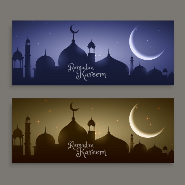 Free vector holy festival ramadan kareem banners