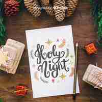 Vettore gratuito holy night mockup