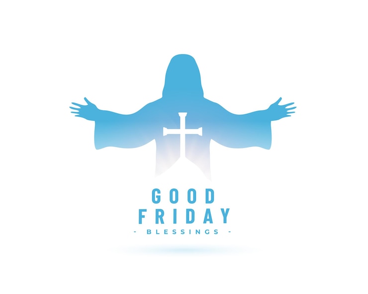 Free Vector holy week good friday or easter day blessing background design